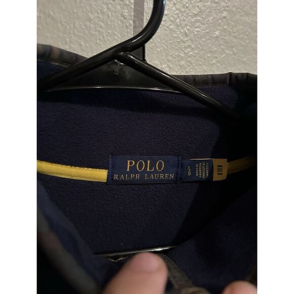 POLO RALPH LAUREN Fleece Pullover Jacket 1/4 Snap Camo RLPC 67 Men's Size Large - Picture 3 of 10